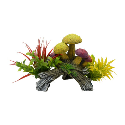 Blue Ribbon Pet Products Exotic Environments Mushroom Hideaway w/Plants Aquarium Ornament 1ea/SM