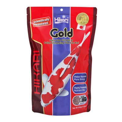 Hikari USA Gold Color Enhancing Pellet Fish Food for Koi and Pond Fishes 1ea/17.6 oz, MD
