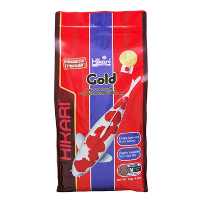Hikari USA Gold Color Enhancing Pellet Fish Food for Koi and Pond Fishes 1ea/4.4 lb, MD