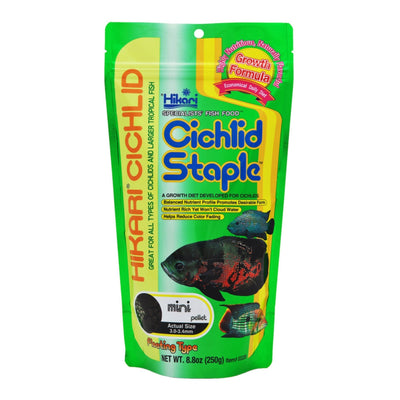 Hikari USA Cichlid Staple Pellets Fish Food 1ea/8.8 oz, Mini