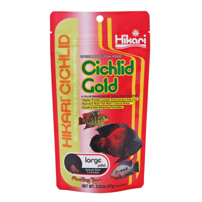 Hikari USA Cichlid Gold Pellets Fish Food 1ea/2 oz, LG