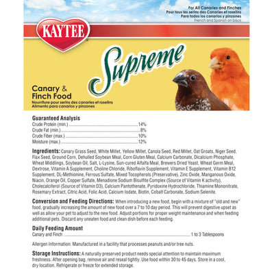 Kaytee Supreme Canary Finch Food 1ea/20 lb