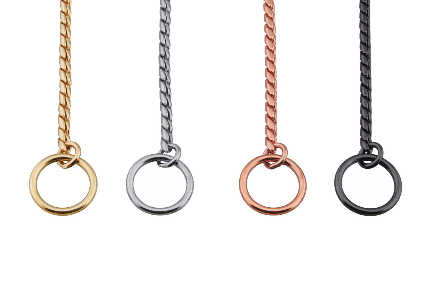 Alvalley LLC Brass Snake Chain Dog Collar Collection