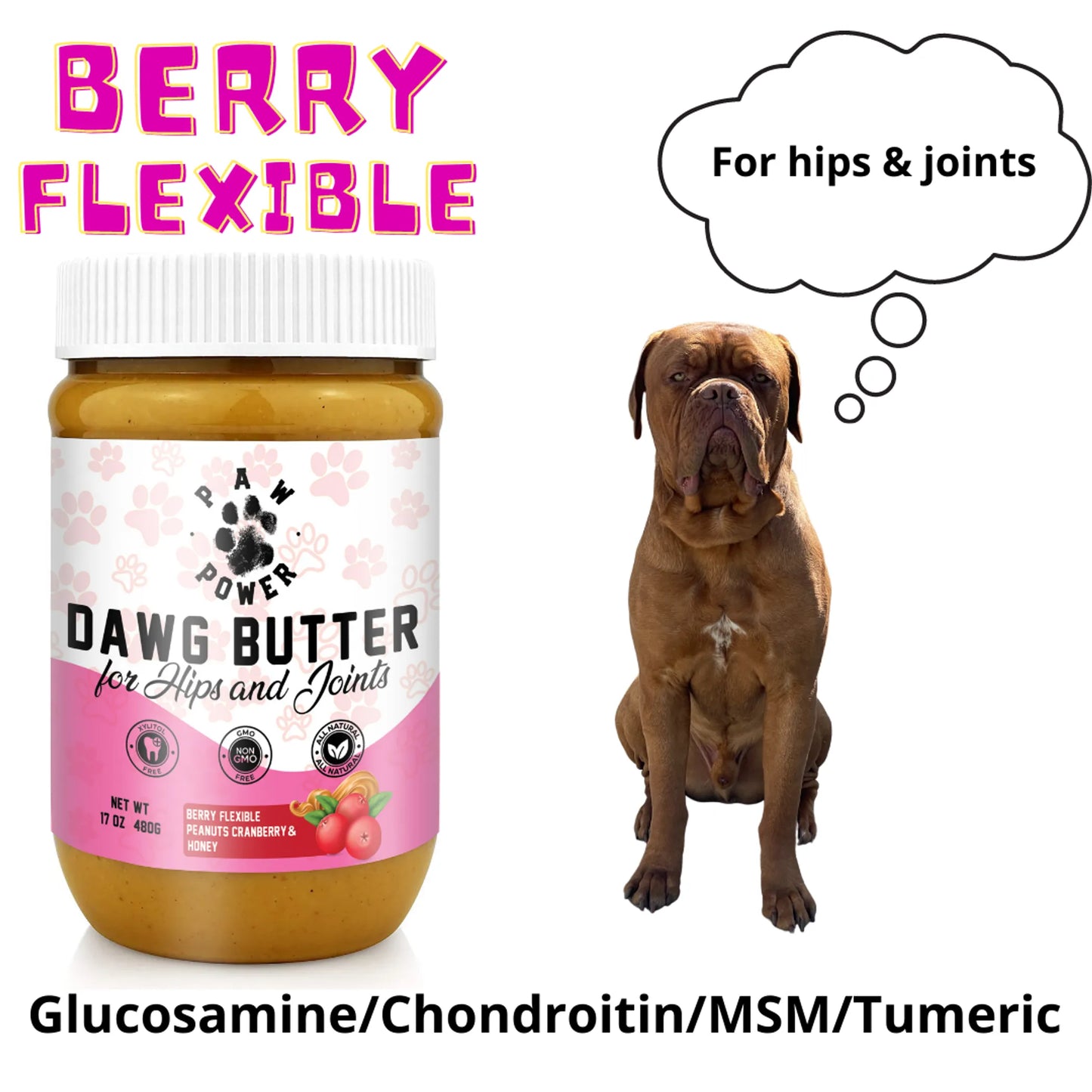 Paw Power Nutrition Berries Flexible Dawg Butter