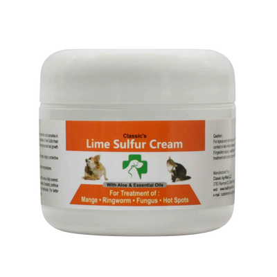 Classic's Lime Sulfur Pet Skin Cream - Pet Care and Veterinary Treatment for Itchy and Dry Skin