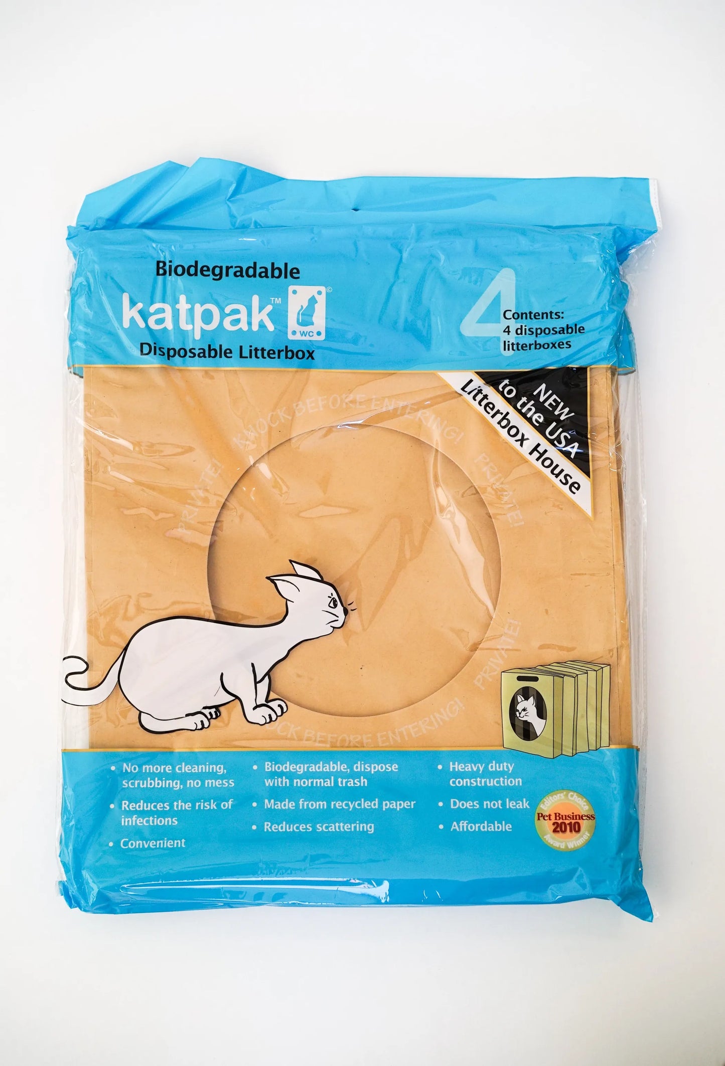 KatPak Biodegradable Litter Box - 4 Pack - Your Pet Connection