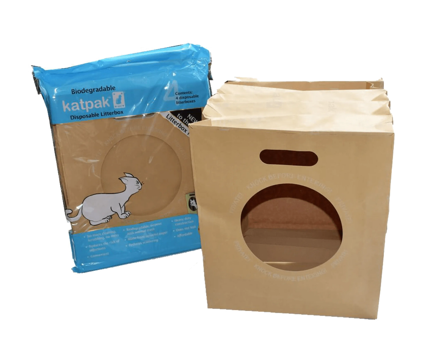KatPak Biodegradable Litter Box - 4 Pack - Your Pet Connection