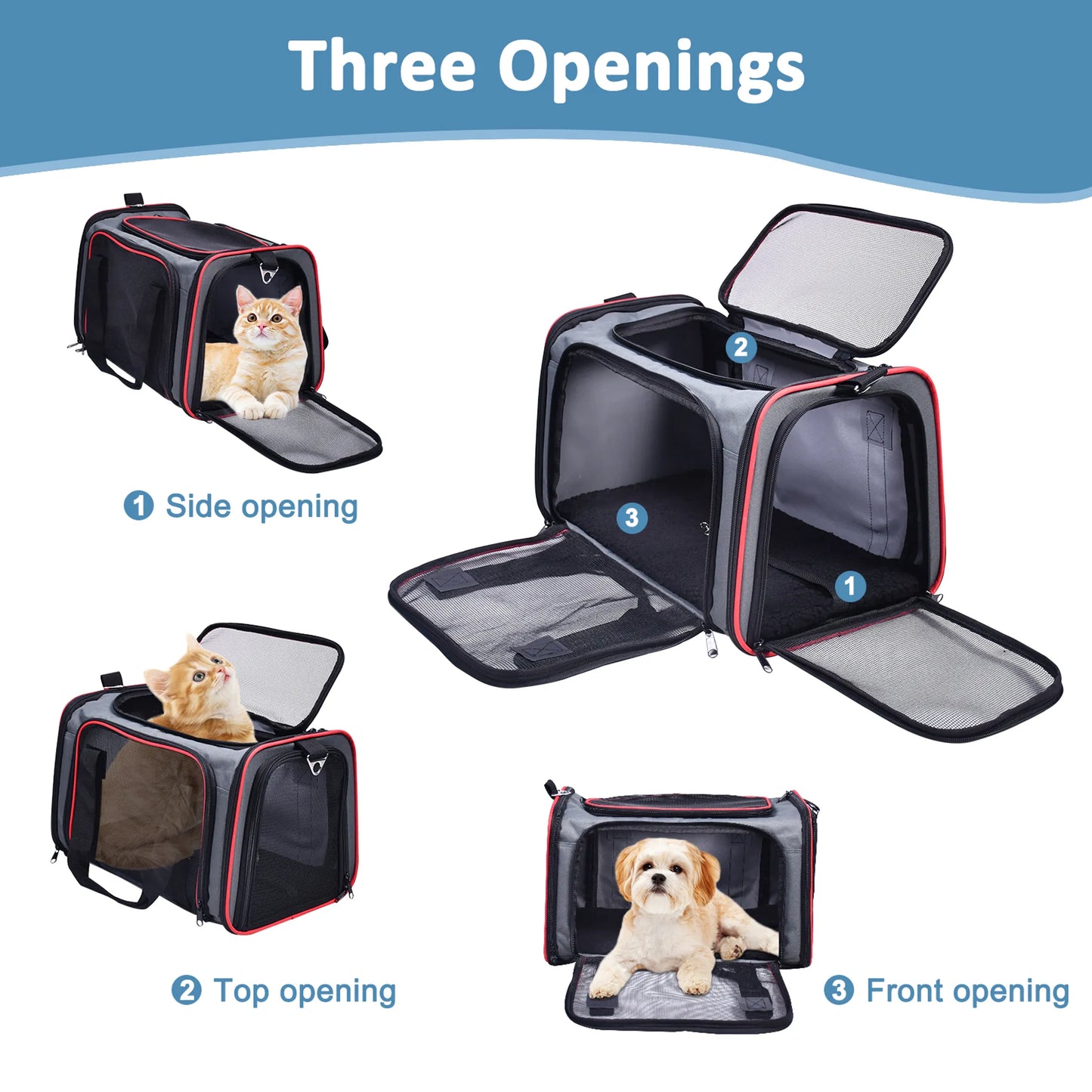 GOOPAWS Soft-Sided Kennel Pet Carrier for Small Dogs, Cats, Puppy, Airline Approved Cat Carriers Dog Carrier Collapsible, Travel Handbag & Car Seat - Your Pet Connection