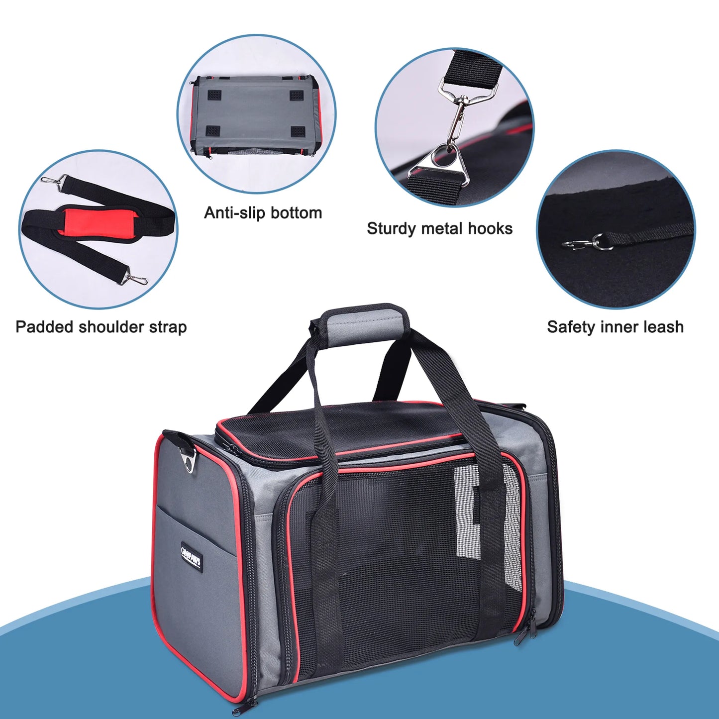 GOOPAWS Soft-Sided Kennel Pet Carrier for Small Dogs, Cats, Puppy, Airline Approved Cat Carriers Dog Carrier Collapsible, Travel Handbag & Car Seat - Your Pet Connection
