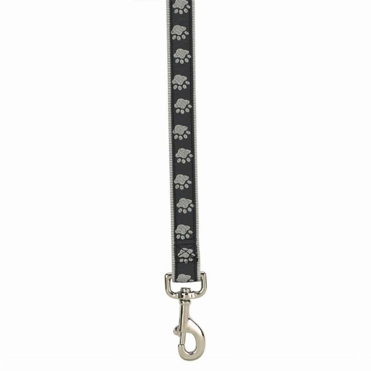 CC TwoTone Pawprint Lead 4Ftx5/8In Blk - Your Pet Connection