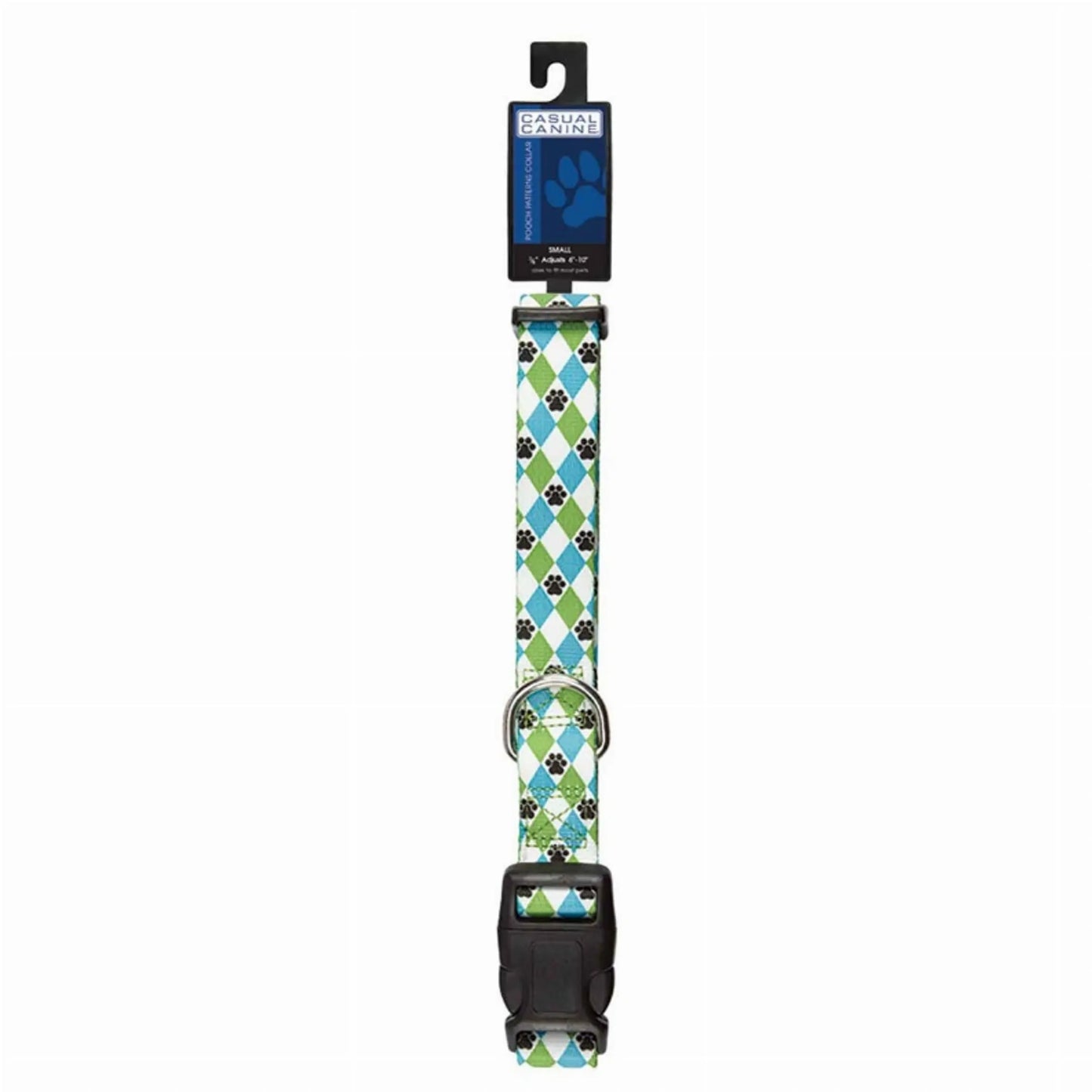 CC Patterns Collar Argyle 10-16In Blu - Your Pet Connection