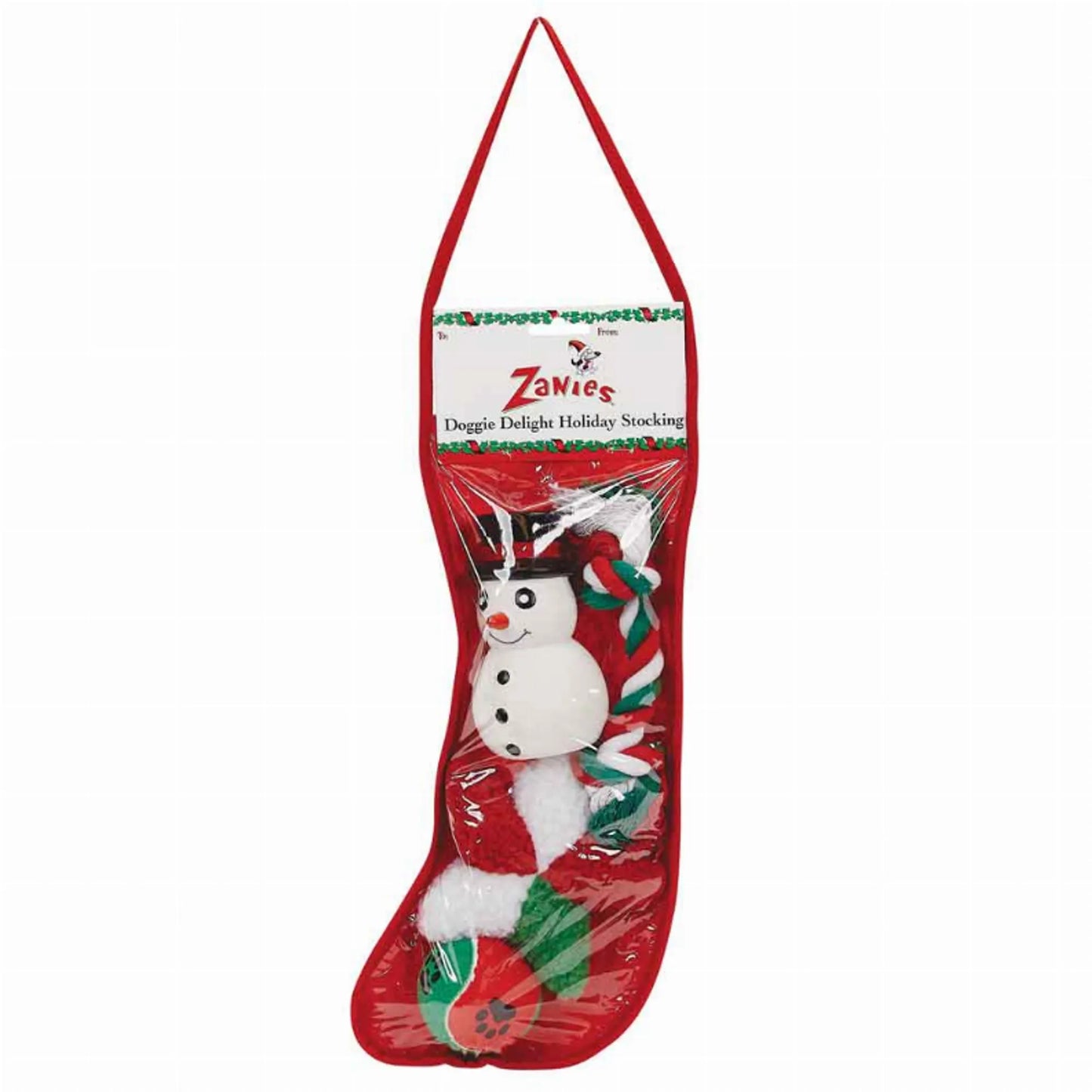 ZA Dog Delite Hol Stocking 14In Snowmn - Your Pet Connection