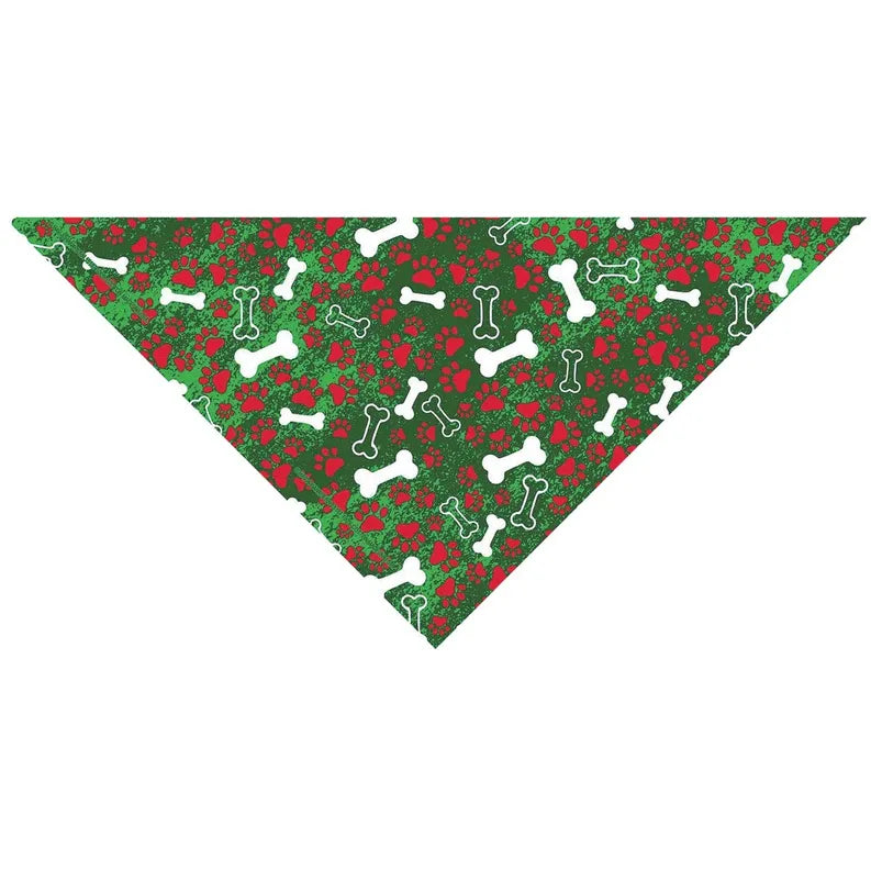 TP Seasonal BandanaHoliday Bones Green - Your Pet Connection