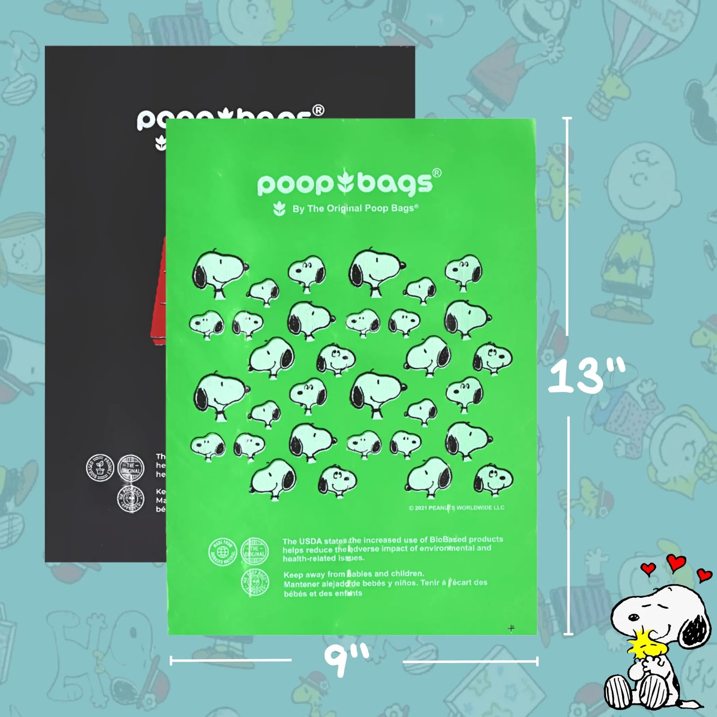 The Original Poop Bags Eco-Friendly Peanuts Design 120 Pack