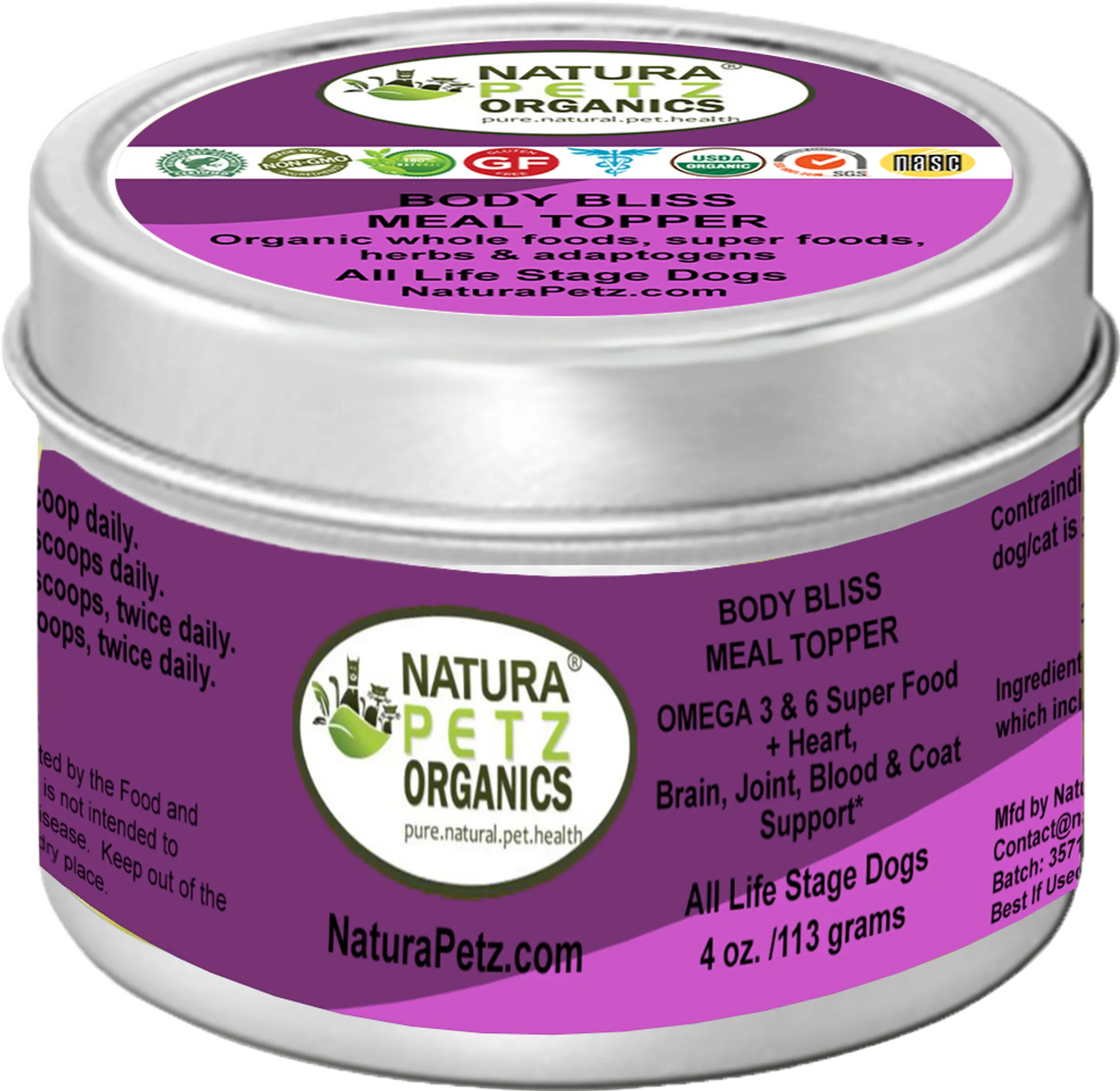 Body Bliss Meal Topper- Omega 3 & 6 Super Food + Heart, Brain Joint, Blood & Coat Support* - Your Pet Connection