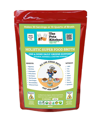 Super Food Broth One & Done* Vitamin, Mineral & Enzyme The Petz Kitchen Dogs Cats - Your Pet Connection