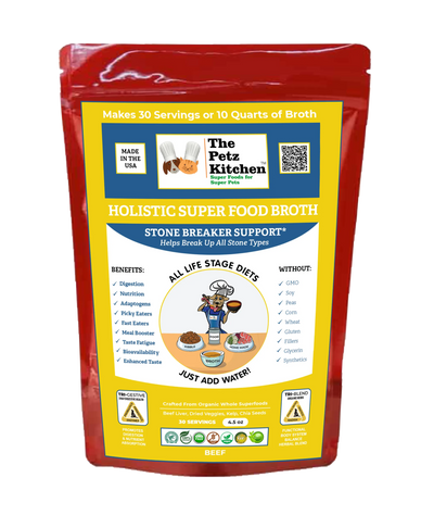 Super Food Broth Stone Breaker Support* The Petz Kitchen Dogs & Cats - Your Pet Connection