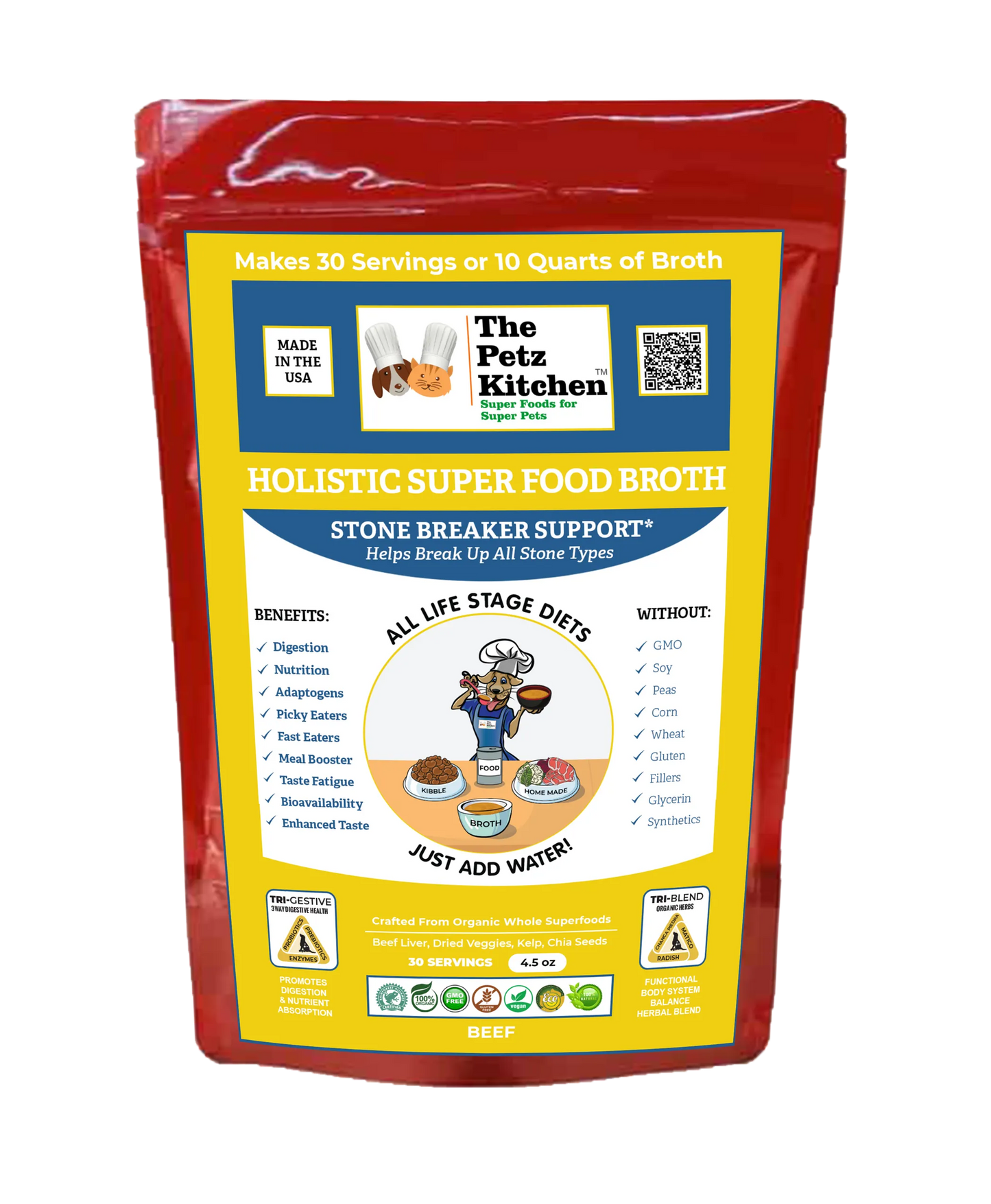 Super Food Broth Stone Breaker Support* The Petz Kitchen Dogs & Cats - Your Pet Connection
