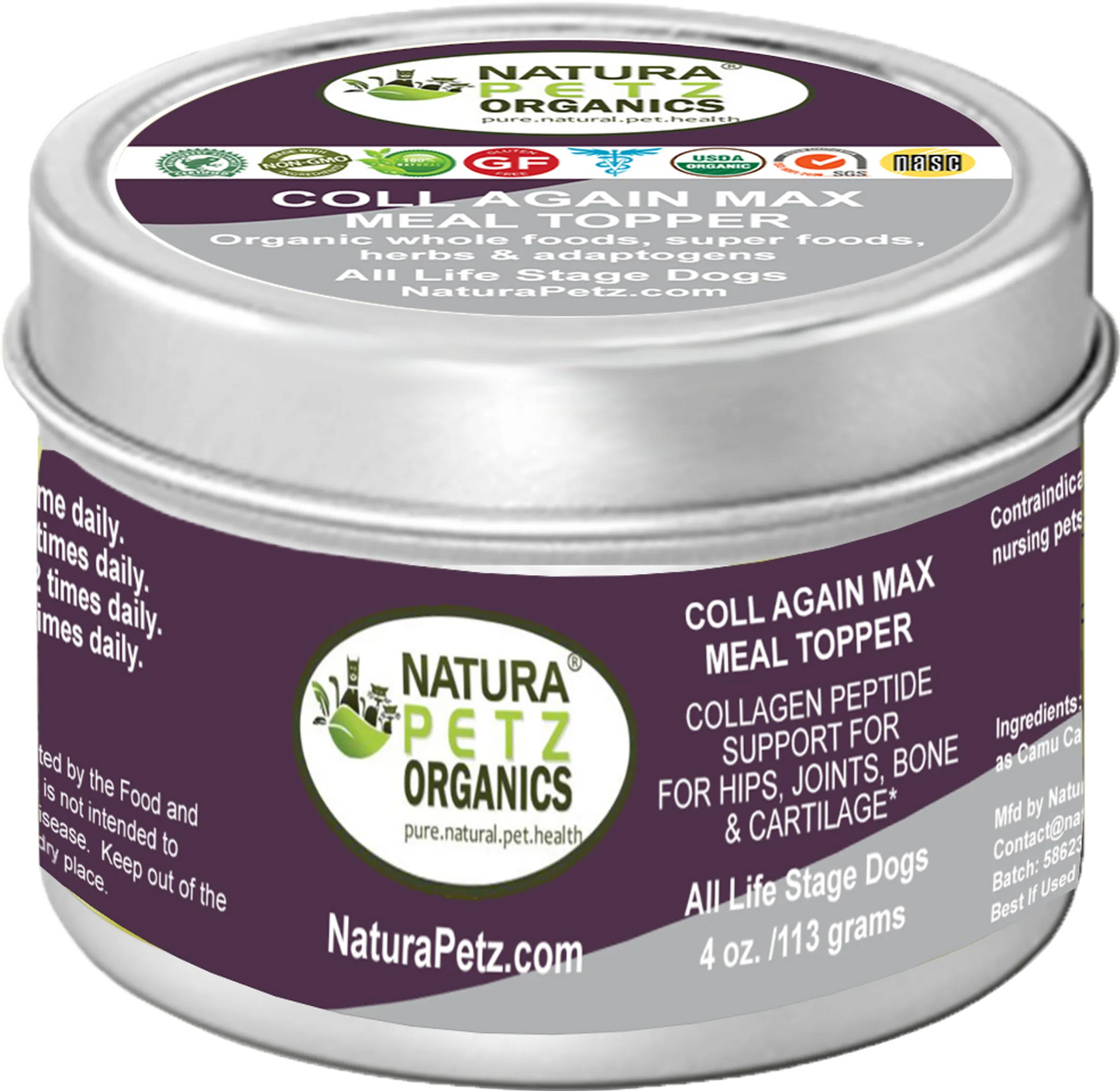 Coll Again Max Collagen Peptide Support Meal Topper* Hips, Joint, Bone & Cartilage Support* Dogs & Cats* - Your Pet Connection
