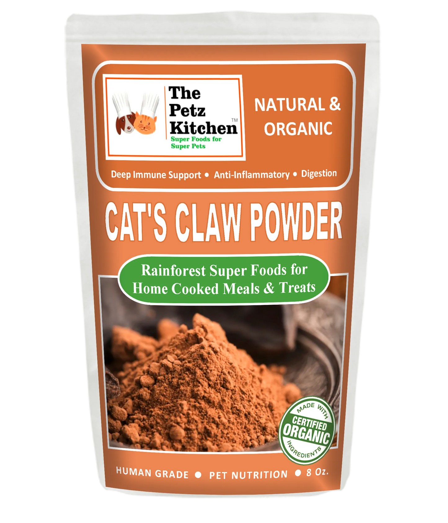 Cat'S Claw Powder Immune & Inflammation Support* The Petz Kitchen Organic & Human Grade Ingredients For Home Prepared Meals & Treats - Your Pet Connection