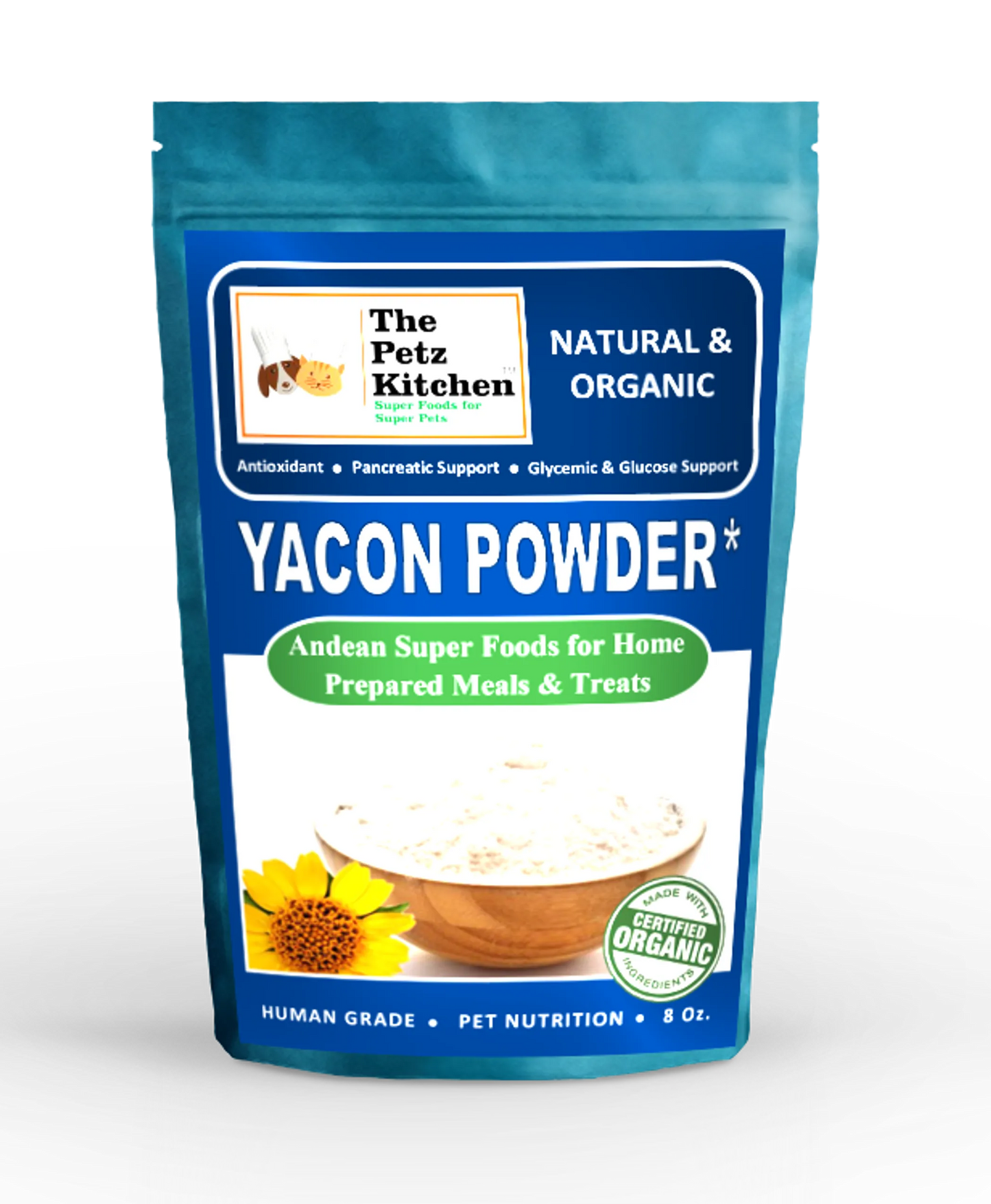Yacon Leaf - Antioxidant Pancreatic Support* Glycemic & Glucose Support* The Petz Kitchen - Organic Human Grade Ingredients For Home Prepared Meals & Treats - Your Pet Connection