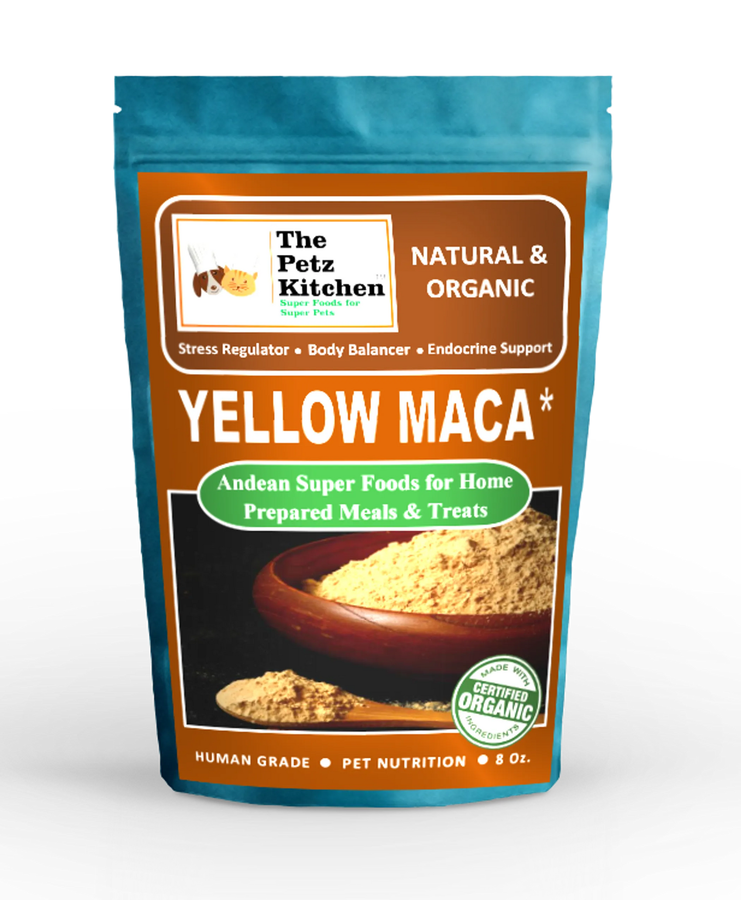 Yellow Maca* Complete Protein & Cognitive & Glandular Support* The Petz Kitchen Organic & Human Grade Ingredients For Home Prepared Meals & Treats* - Your Pet Connection