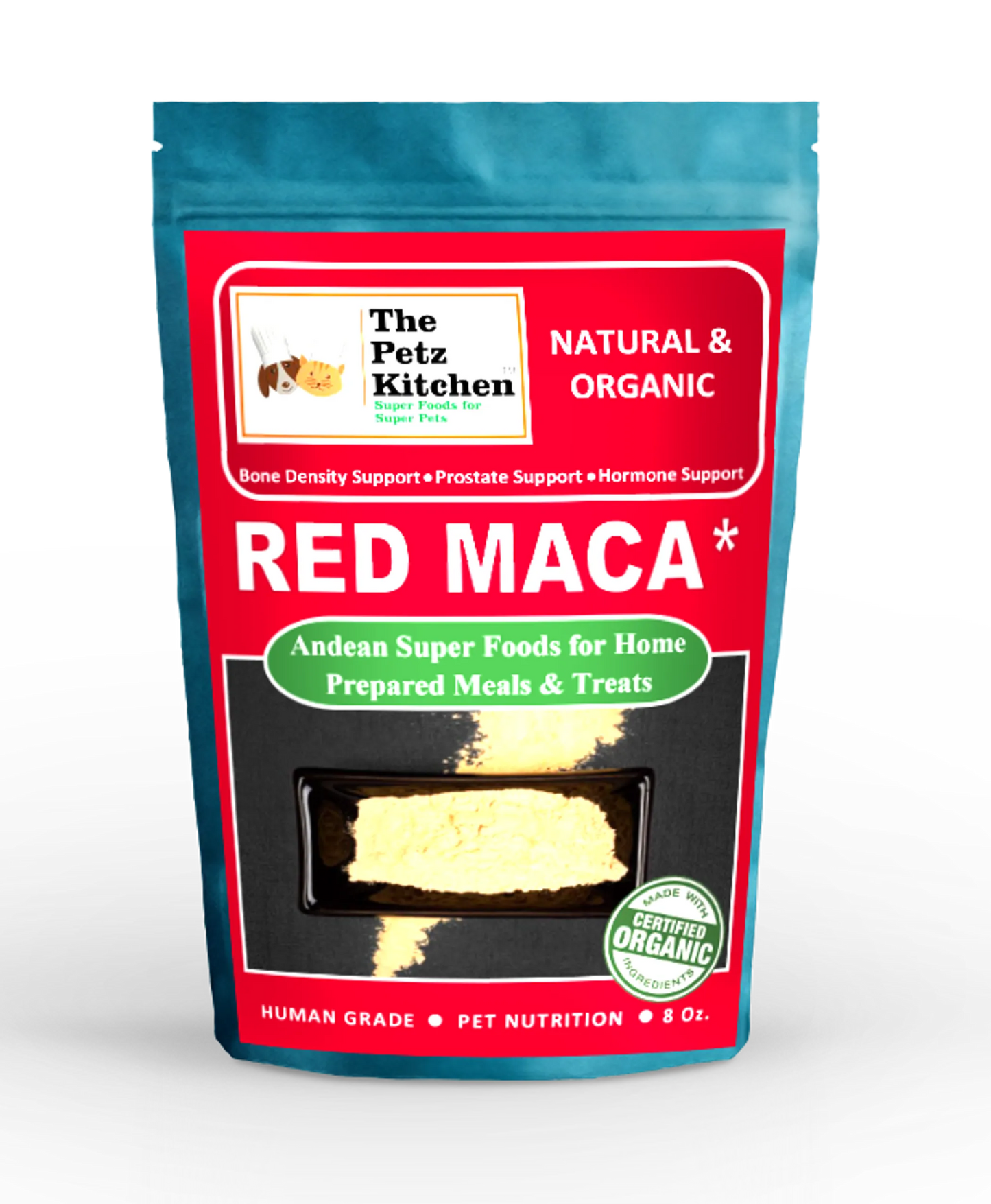 Red Maca - Bone Prostate & Hormone Support* The Petz Kitchen - Organic & Human Grade Ingredients For Home Prepared Meals & Treats - Your Pet Connection