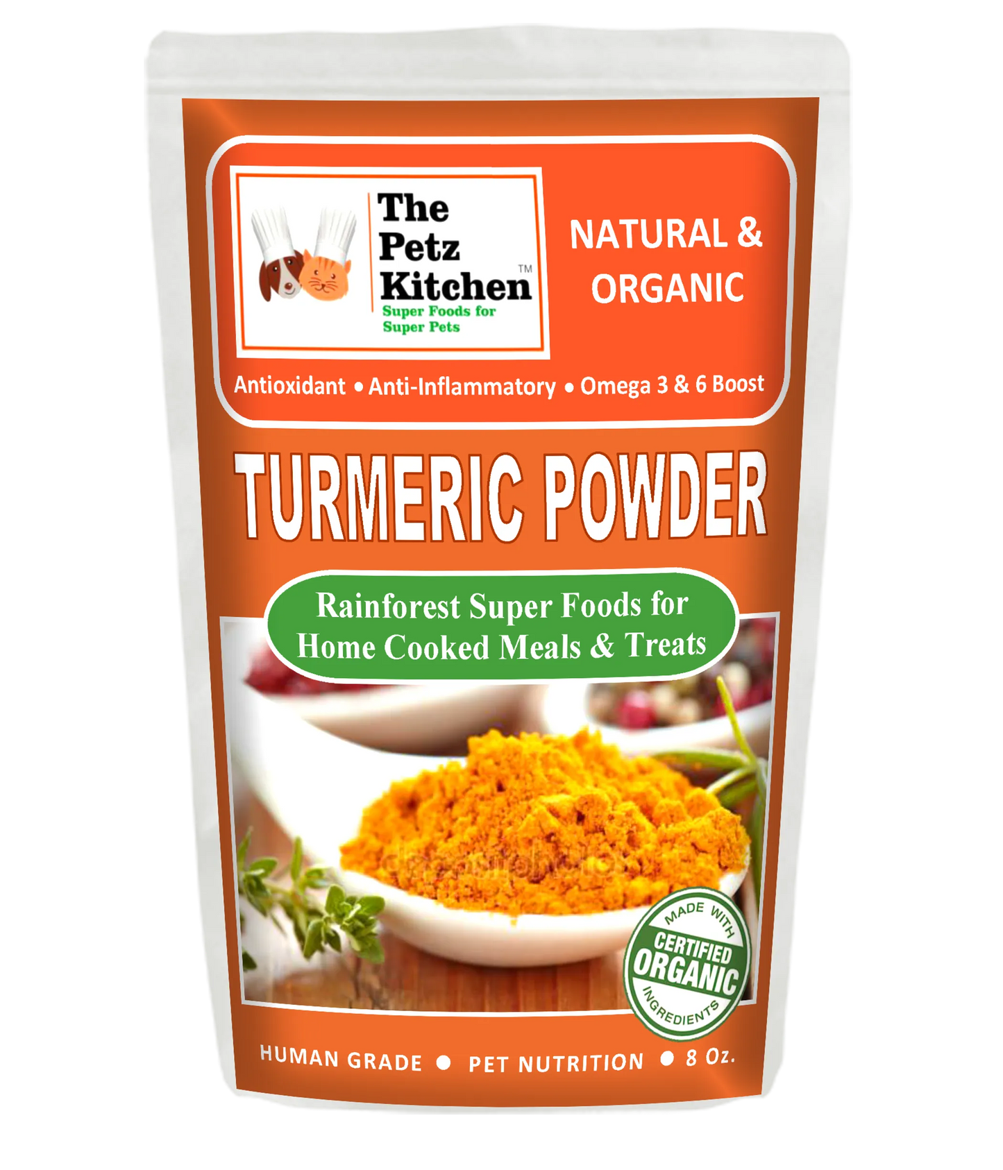 Turmeric Curcuma - Antioxidant Joint & Inflammation Support* The Petz Kitchen - Organic & Human Grade Ingredients For Home Prepared Meals & Treats - Your Pet Connection