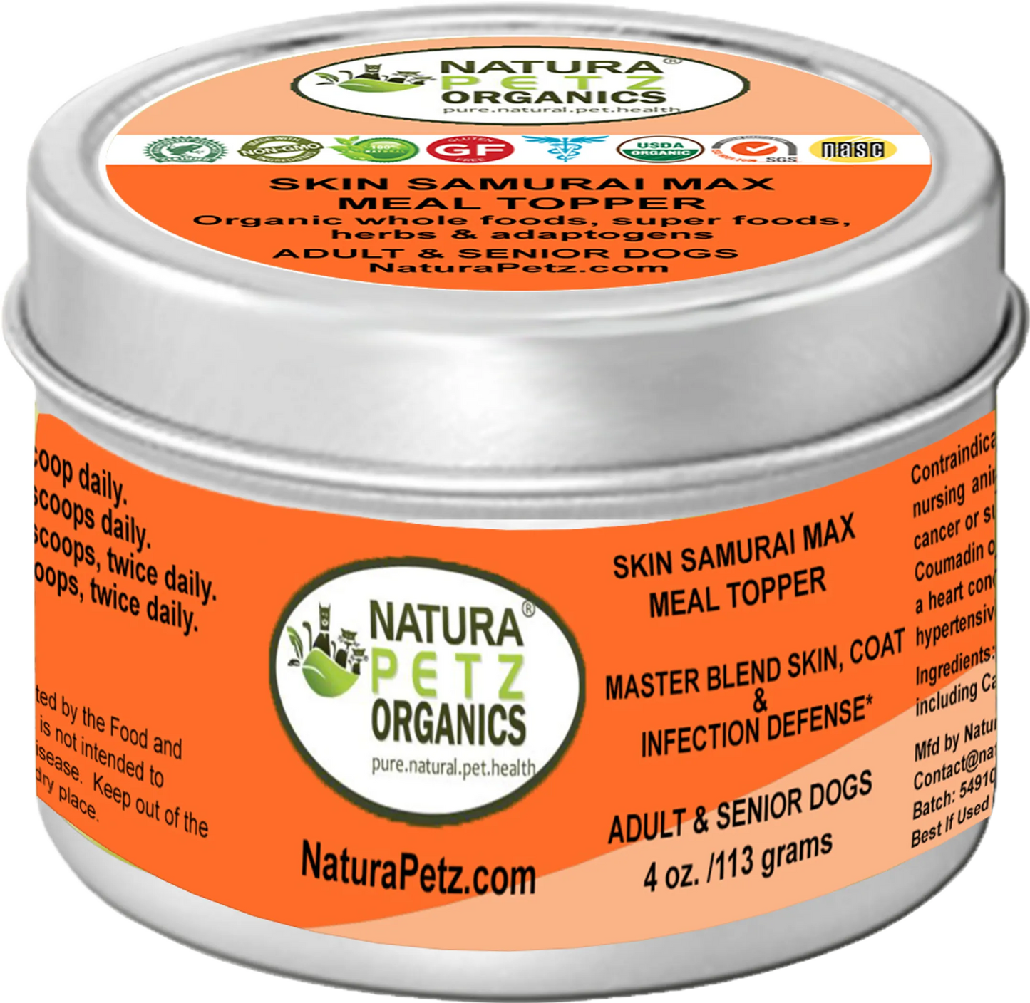 Skin Samurai Max Meal Topper - Master Blend Skin, Coat & Infection Defense For Dogs & Cats* - Your Pet Connection