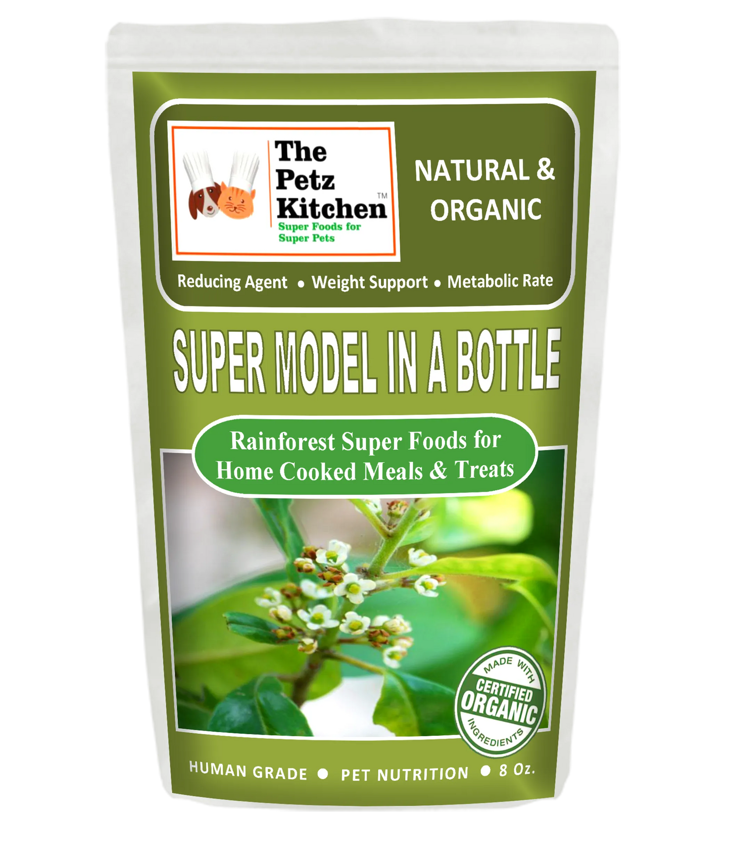 Super Model In A Bottle Weight Support* The Petz Kitchen - Organic & Human Grade Ingredients For Home Prepared Meals & Treats - Your Pet Connection