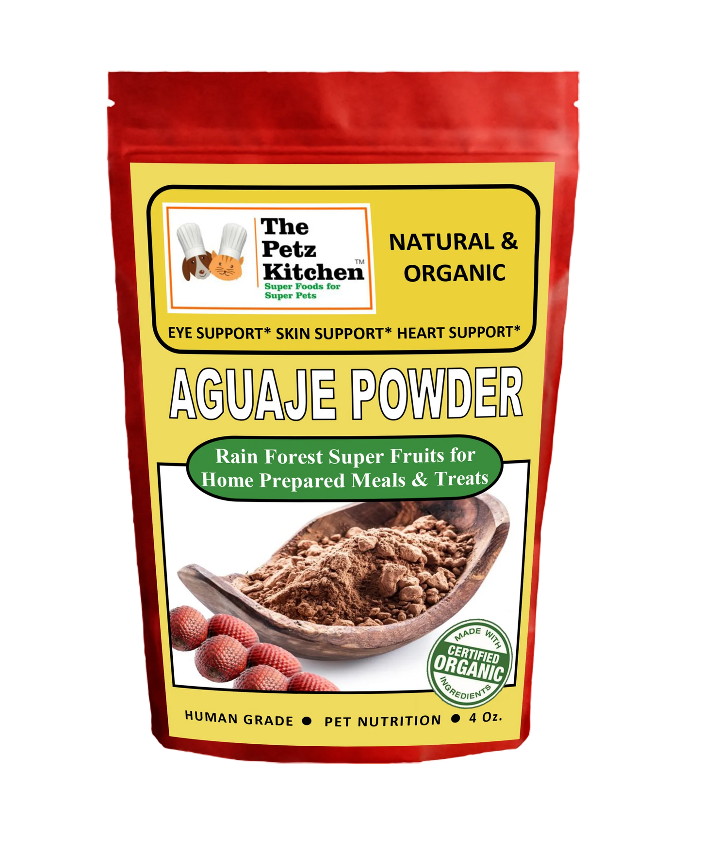 Aguaje Powder - Eye, Skin & Heart Support* The Petz Kitchen Dog & Cat Holistic Super Foods* - Your Pet Connection