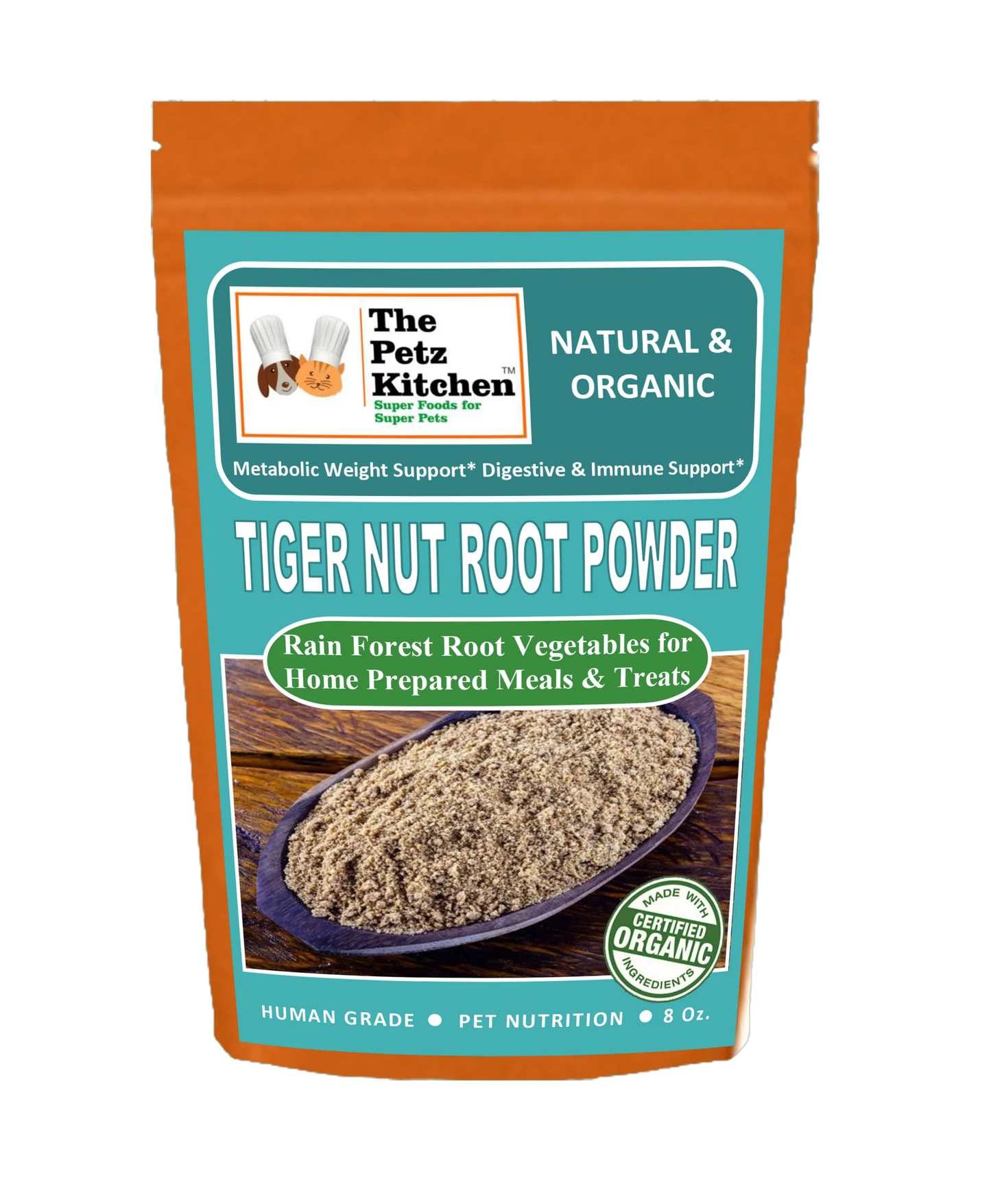 Tiger Nut Root Powder* Metabolic Weight, Digestive & Immune Support* The Petz Kitchen Organic Super Food Ingredients Dogs Cats - Your Pet Connection