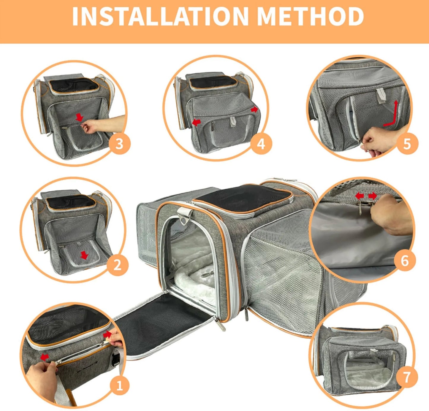 Mr. Peanut's Platinum Series Double Expandable Pet Carrier - Your Pet Connection