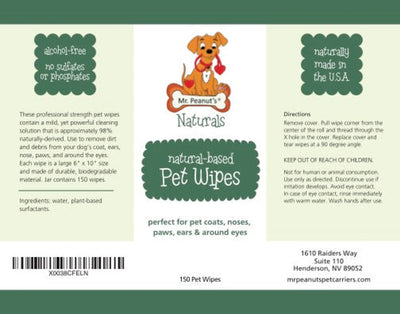 Mr. Peanut's Naturals Pet Wipes - Your Pet Connection