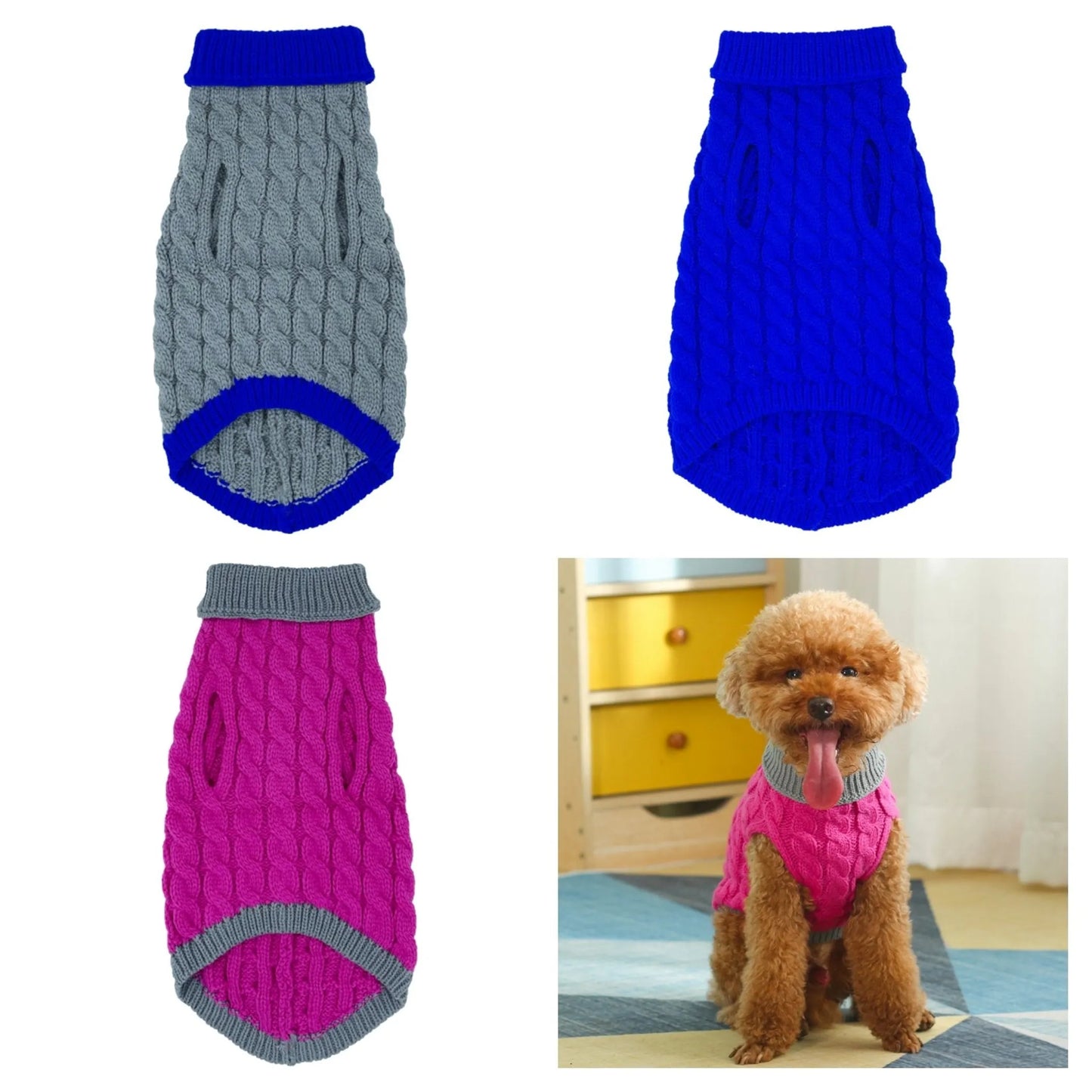 Mr. Peanut's Knitted Acrylic Dog Sweaters - Your Pet Connection