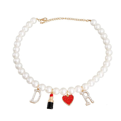 Bark Fifth Avenue Glamorous Pearl Pet Necklace Adjustable