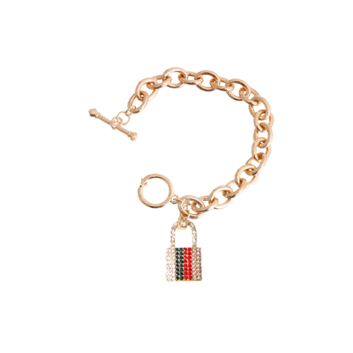 Designer Inspired Rhinestone Lock Pendant - Your Pet Connection