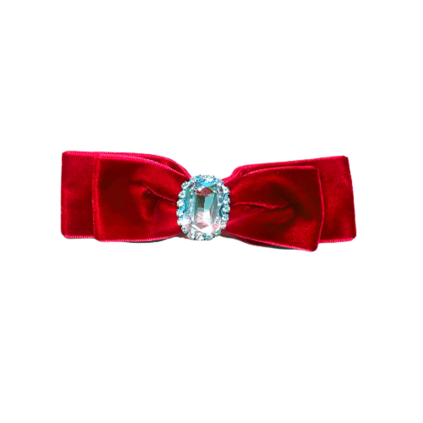 Bark Fifth Avenue Velvet Pet Bow with Rhinestone 10cm