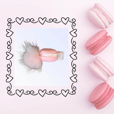 Mink PomPom Macaroon Dog Hair Clip - Your Pet Connection