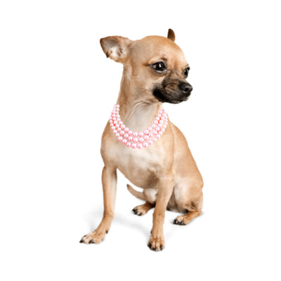 Bark Fifth Avenue Silver Pink Pet Necklace Adjustable