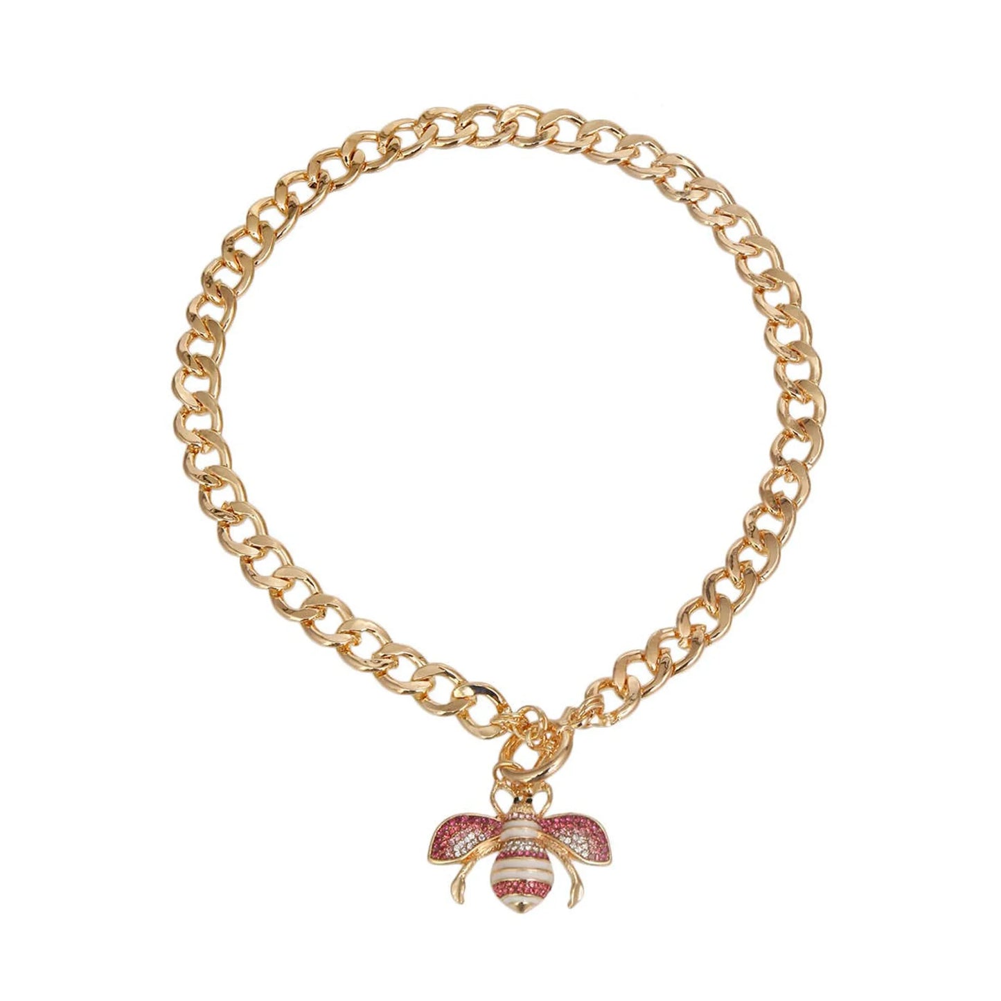 Pink Bee Toggle Necklace - Your Pet Connection