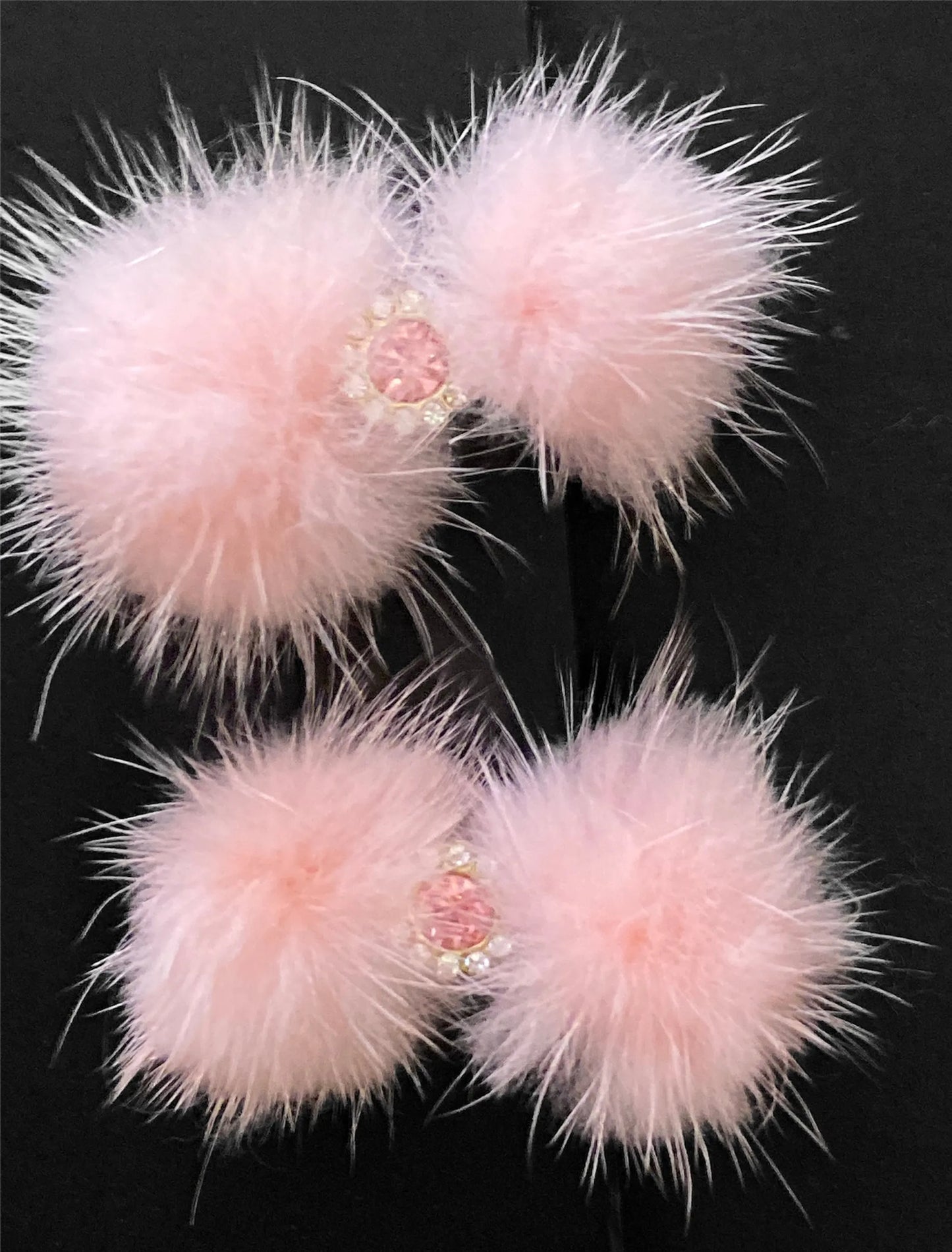 Snowflake Pom Pom Hair Barrettes - Your Pet Connection