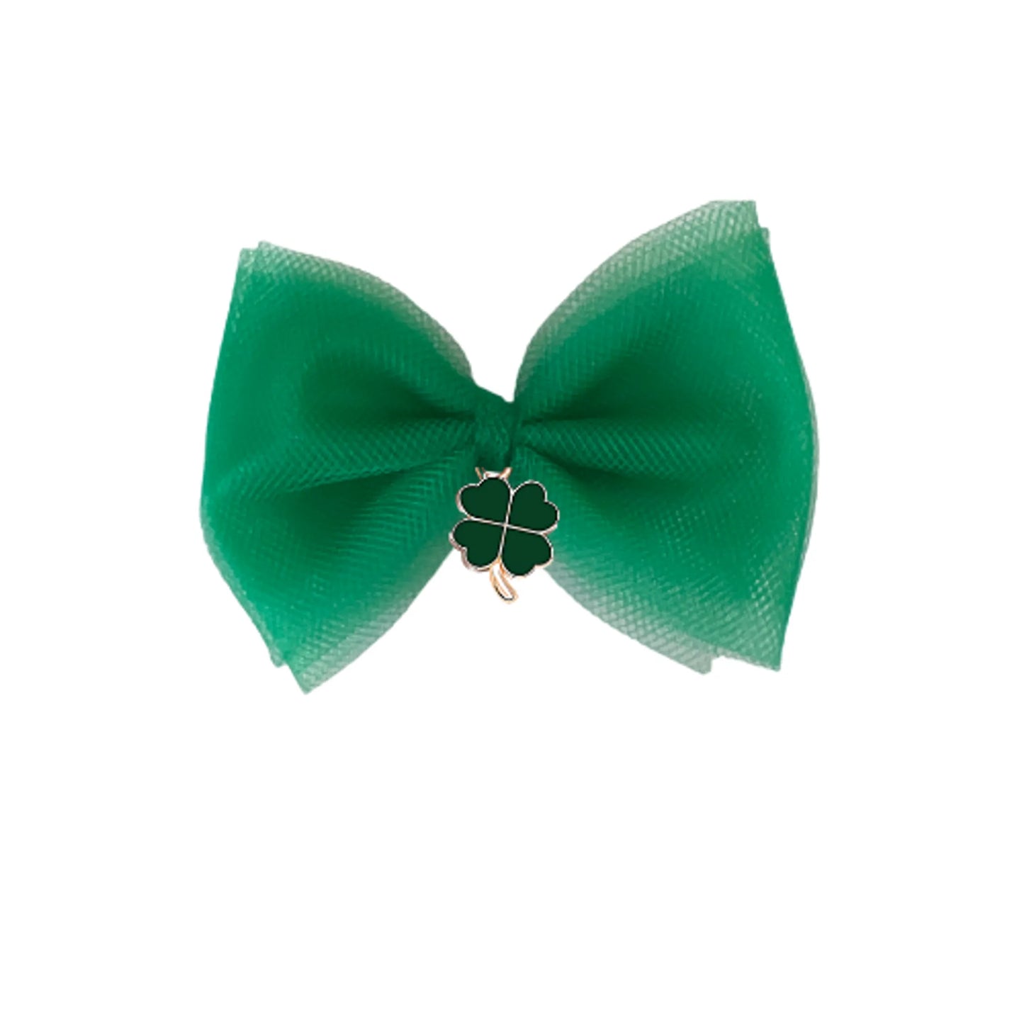 Bark Fifth Avenue Shamrock Tulle Pet Bow
