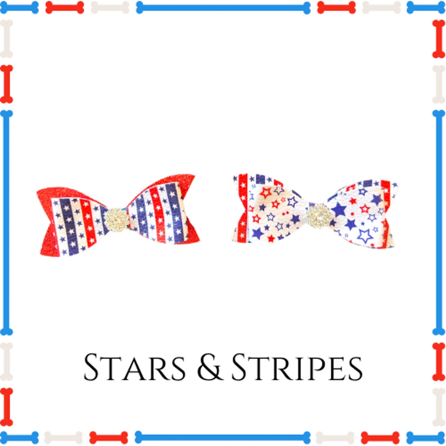 Stars & Stripes Patriotic Hair Clips - Your Pet Connection