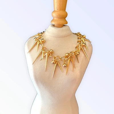 Bark Fifth Avenue Bold Spiked Dog Necklace