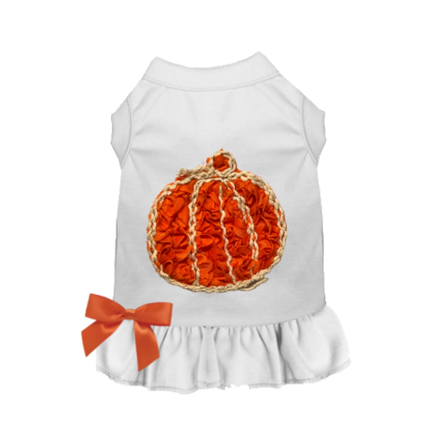 Chiffon Rose Halloween Pumpkin Dress - Your Pet Connection
