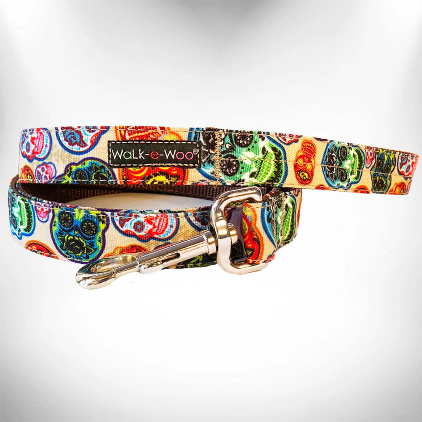 Walk-e-Woo Vibrant Floral Dog Leash 5/8" or 1"