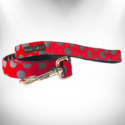 Walk-e-Woo Vibrant Red Polka Dot Dog Collars