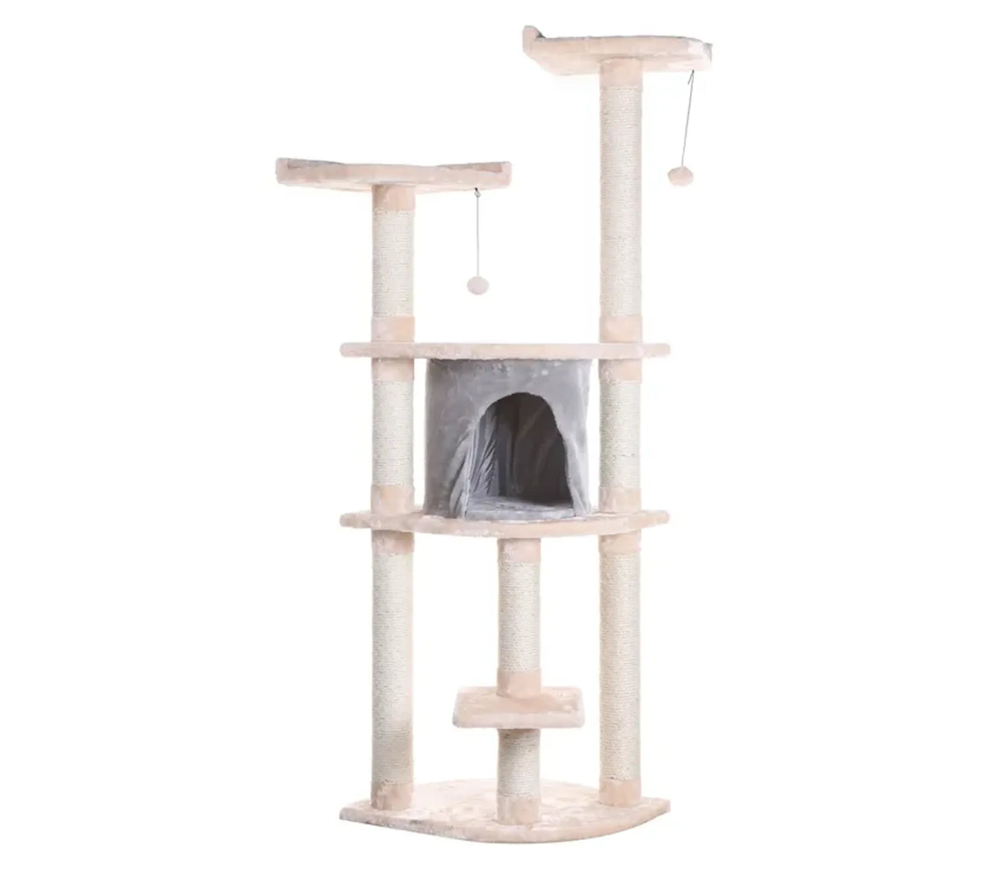 Armarkat 64" Real Wood Cat Tree W Sractch Sisal Post - Your Pet Connection