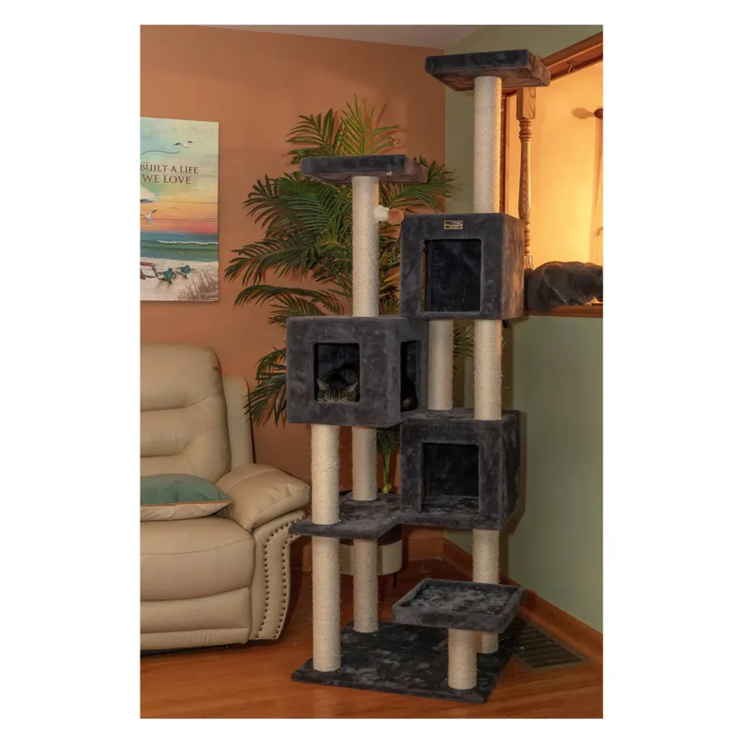 Griant Real Wood Cat Tower for Multiple Cats A8104 - Your Pet Connection